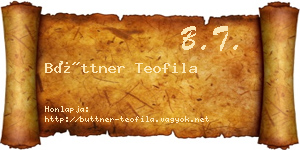 Büttner Teofila névjegykártya